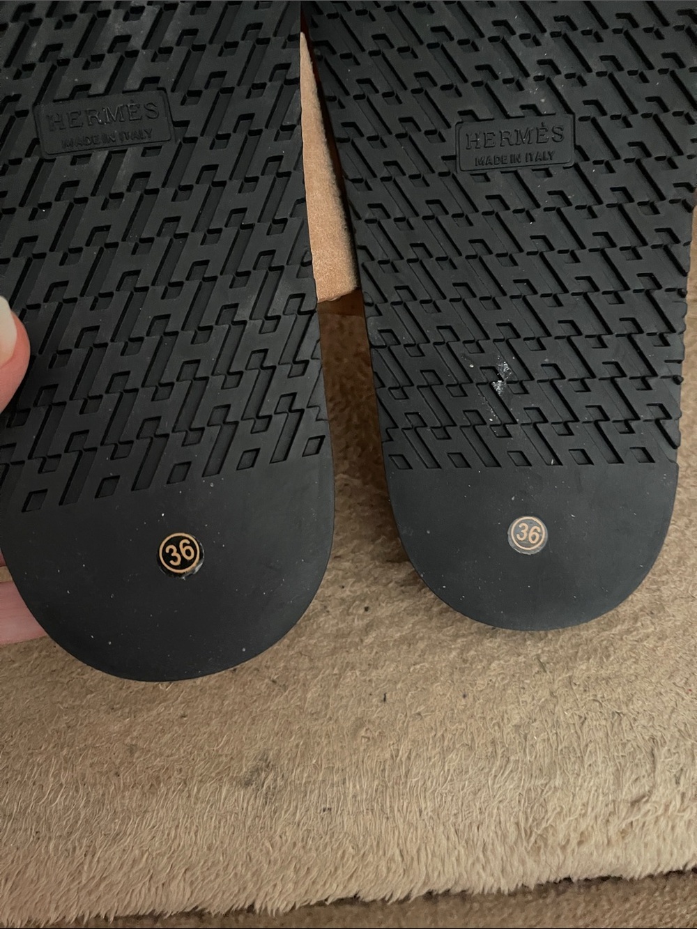 NWOT Authentic Herme’s Suede Goatskin Womens Chypre Sandals Size 36/ U.S. 5.5 - Picture 9 of 13